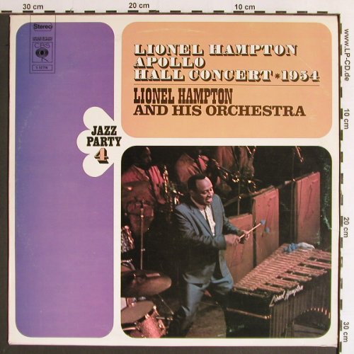 Hampton,Lionel: Apollo Hall Concert'54,Jazz Party 4, CBS, Ri(S 52716), NL,vg+/m-, 1970 - LP - Y6480 - 5,00 Euro