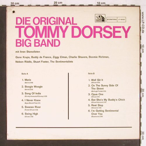 Dorsey,Tommy: Die Original T.D. Big Band, vg+/m-, 20th Century Fox(LP 60003), D, co,  - LP - Y7865 - 5,00 Euro