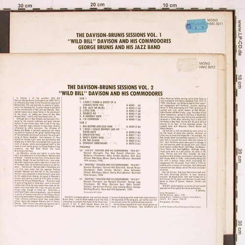 Davison-Brunis Session: Vol.1+2, woc, London(HMC 5011/5012), UK, 1975 - LP*2 - Y8104 - 9,00 Euro