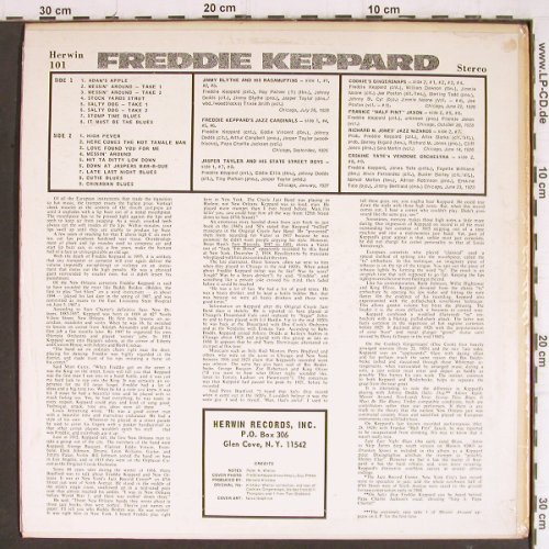 Keppard,Freddie: 17 Rare Select. Jazz Cornetist,20's, Herwin(101), US,vg+/vg+,  - 2LP - Y8170 - 6,00 Euro