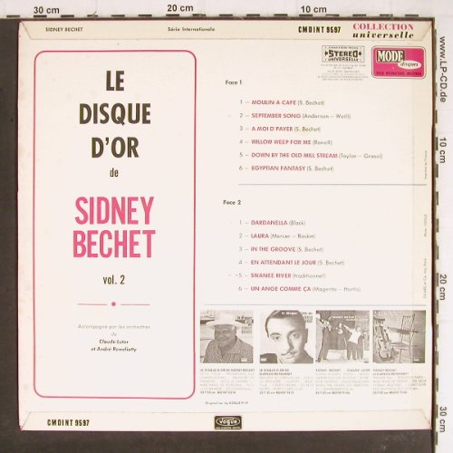 Bechet,Sidney: Le Disque D'Or -  Vol.2, vg+/m-, Mode(CMDINT 9597), F,  - LP - Y8246 - 7,50 Euro