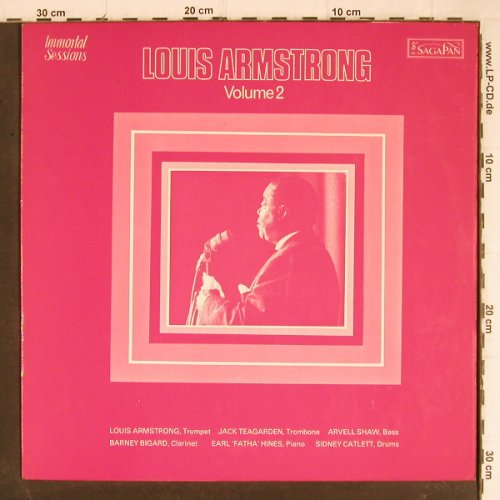 Armstrong,Louis: Immortal Sessions Vol.2, vg+/vg+, SagaPan(PAN 6904), UK, woc, 1972 - LP - Y8349 - 6,00 Euro