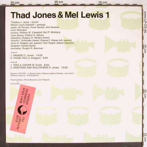 Jones,Thad & Mel Lewis: 1 (Live), Poljazz(ZSX 637), PL, 1976 - LP - Y8357 - 9,00 Euro