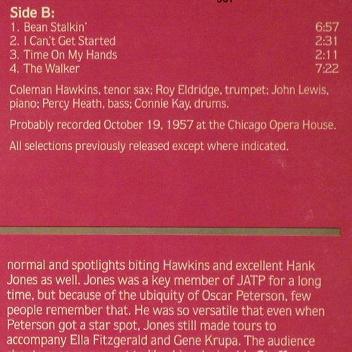 Hawkins,Coleman  Set: Same,Jazz at the Philharmonic(1949), Verve(815 148 1), US, co, Ri, 1983 - LP - Y8769 - 7,50 Euro