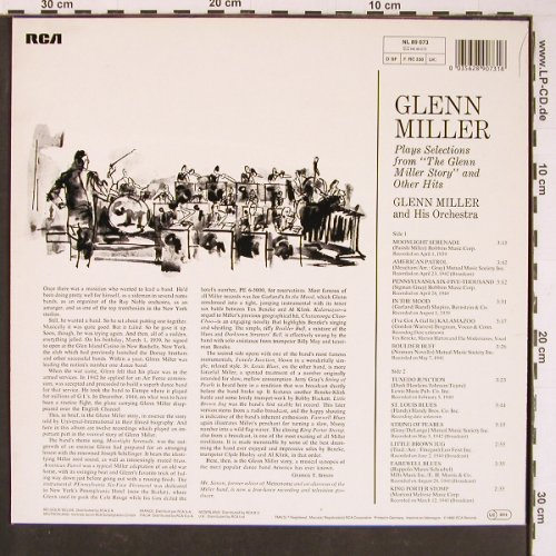 Miller,Glenn: Plays Selections From G.M., Ri, RCA(NL 89 073), D, 1960 - LP - Y923 - 5,00 Euro