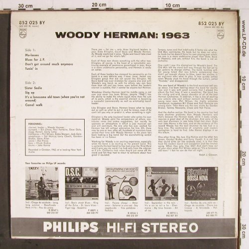 Herman,Woody: 1963-The Swingin'Est Big.B.ever, Philips(852 025 BY), NL,m-/vg+, 1963 - LP - Y9347 - 9,00 Euro