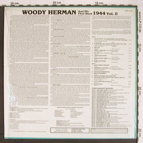 Herman,Woody  & his first Herd: Vol.2-The Uncollected (Radio 1944), Hindsight Records(HSR-134), US, 1979 - LP - Y9348 - 9,00 Euro