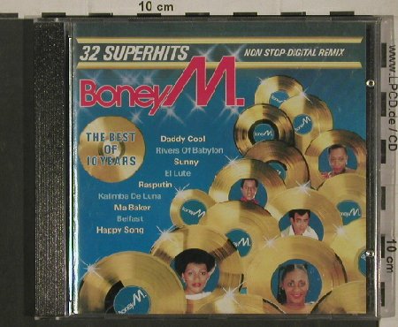Boney M.: The Best Of 10 Years,Non-Stop-rmx, Hansa(610 550), D, 32Tr., 1986 - CD - 80392 - 7,50 Euro