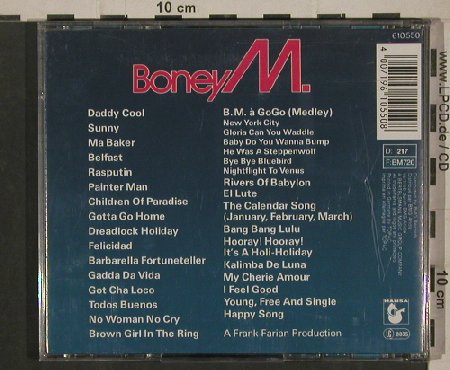 Boney M.: The Best Of 10 Years,Non-Stop-rmx, Hansa(610 550), D, 32Tr., 1986 - CD - 80392 - 7,50 Euro