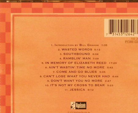 Allman Brothers: Wipe the Windows,Check the Oil..., Capricorn(), D,  - CD - 82212 - 10,00 Euro