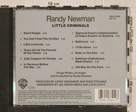 Newman,Randy: Little Criminals, WB(256 404), D, 1977 - CD - 82293 - 7,50 Euro