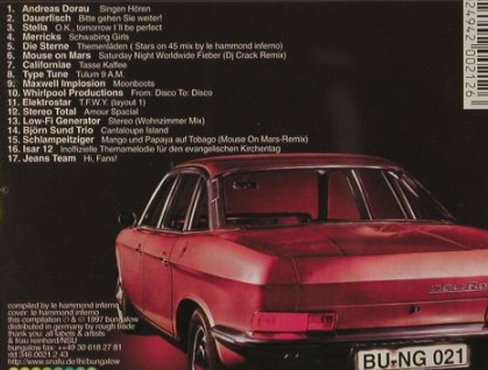V.A.RO 3003: German Club Pop,17 Tr, Bungalow(021), D, 1997 - CD - 82323 - 7,50 Euro