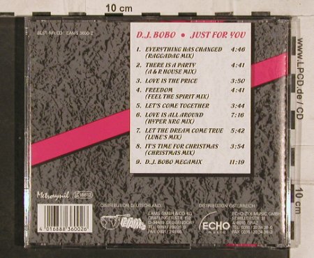 DJ Bobo: Just For You- Holojewel, EAMS(), D, 1995 - CD - 83068 - 6,00 Euro