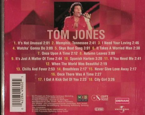 Jones,Tom: Millennium Edition, 18 Tr., Universal Deram(), D, 2000 - CD - 83147 - 5,00 Euro