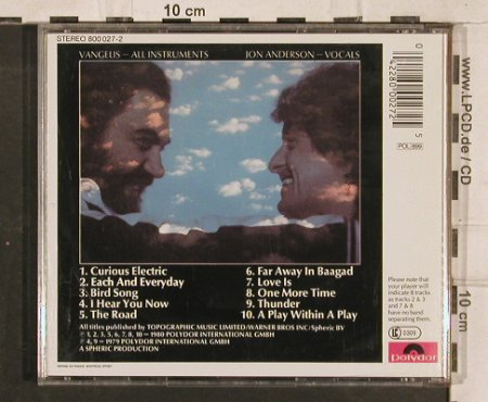 Jon and Vangelis: Short Stories, Polydor(), D, 1980 - CD - 83151 - 7,50 Euro