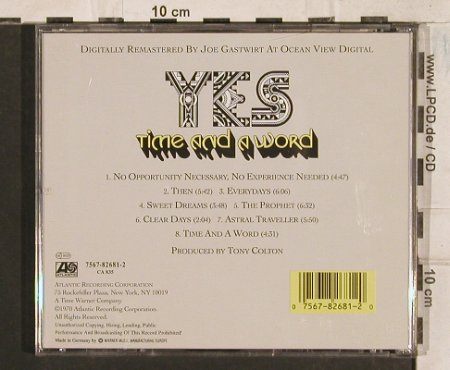 Yes: Time And A Word,Remaster,8Tr., Atlantic(), D, 1970 - CD - 83421 - 7,50 Euro