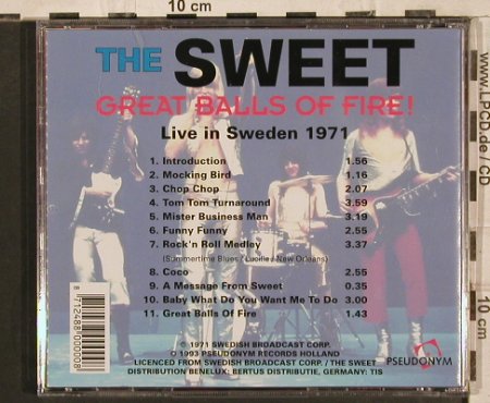 Sweet: Great Balls of Fire,LiveInSwed'1971, Pseudonym(), , 1993 - CD - 83779 - 10,00 Euro