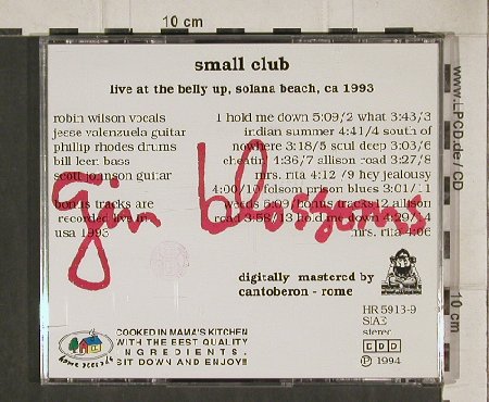 Gin Blossoms: Small Club, Live at the belly up, Home Rec(HR 5913-9), I, 1994 - CD - 90169 - 10,00 Euro