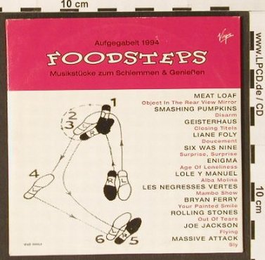 V.A.Foodsteps: Musikstücke z.Schlemmen&Gen.Promo, Virgin(VGP000013), NL,Digi, 94 - CD - 91263 - 5,00 Euro