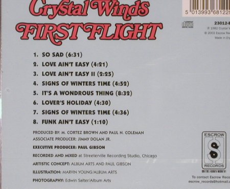 Crystal Winds: First Flight(82), FS-New, Escrow Records(23012-ESC), UK, 2003 - CD - 92947 - 7,50 Euro