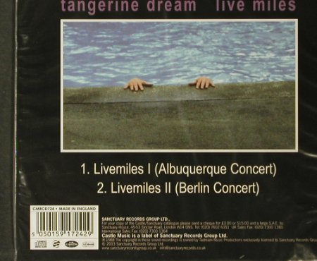 Tangerine Dream: Live Miles '88, FS-New, Sanctuary(), UK, 2003 - CD - 93655 - 10,00 Euro