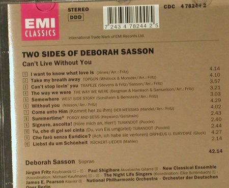Sasson,Deborah: Two Sides Of, EMI(4 78244 2), NL, 1994 - CD - 94975 - 10,00 Euro