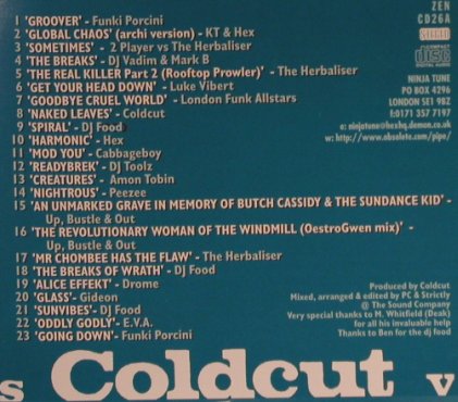 DJ Krush / Coldcut: Back In Base / Cold Crush Cuts, Ninja Tune(ZEN CD 26), UK Digi,  - 2CD - 95224 - 15,00 Euro