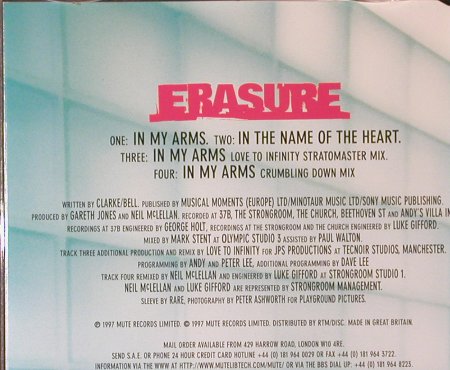 Erasure: In My Arms*3+1, Mute(), NL, 1997 - CD5inch - 95543 - 4,00 Euro