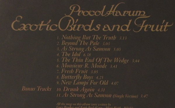 Procol Harum: Exotic Birds And Fruit(74), FS-New, Repertoire(REP 4917), D, 2000 - CD - 95707 - 10,00 Euro