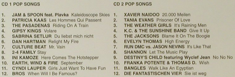 V.A.Pop Songs: 24 Tr., Sony(), A, 99 - 2CD - 96347 - 7,50 Euro