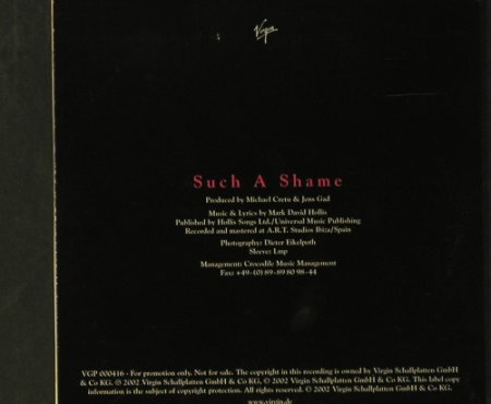 Sandra: Such a Shame,Promo,1Tr.Digi, Virgin(), D, 2002 - CD5inch - 98009 - 5,00 Euro