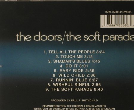 Doors: The Soft Parade '69, remaster, Elektra(), D, 1999 - CD - 98032 - 10,00 Euro