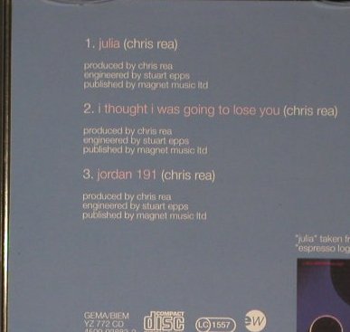 Rea,Chris: Julia+2, EastWest(YZ 772 CD), D, 1993 - CD5inch - 98777 - 2,50 Euro