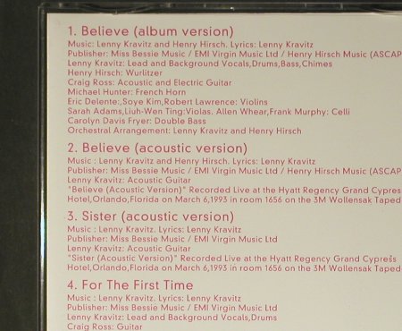 Kravitz,Lenny: Believe*2+2, Virgin(), EU, 1993 - CD5inch - 98858 - 4,00 Euro