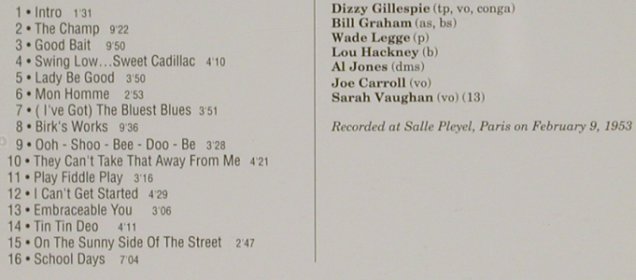 Gillespie,Dizzy: Pleye 53, American Jazz in Paris(74321154662), D, 1993 - CD - 80428 - 7,50 Euro