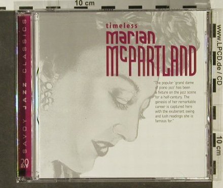 McPartland,Marian: Timeless, Savoy Jazz(), US, 2002 - CD - 82417 - 7,50 Euro