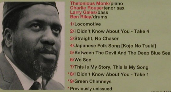 Monk,Thelonious: Straight No Chaiser '79(Soundtr.), Columb.(), A, 1996 - CD - 82437 - 11,50 Euro