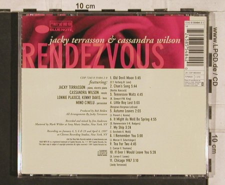 Terrasson,Jacky & Cassandra Wilson: Rendezvous, Blue Note(8 55484 2), NL, 1997 - CD - 83374 - 10,00 Euro