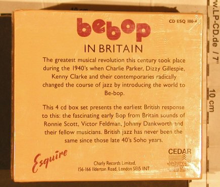 V.A.Bebop in Britain: Ronnie Scott,Burns..85Tr.Box,FS-New, Cedar(CDesq100-4), EEC, 1991 - 4CD - 83709 - 16,00 Euro
