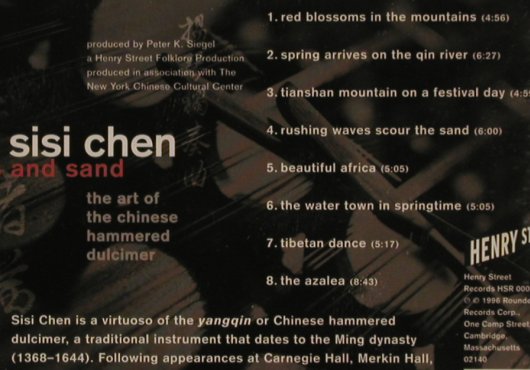 Chen,Sisi: Tides And Sand, Henry street rec.(HSR 0001), US, 1996 - CD - 84179 - 10,00 Euro