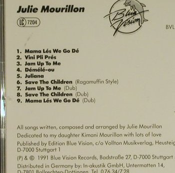 Mourillon,Julie: Believe Me, BlueVision(), D, 1991 - CD - 84192 - 6,00 Euro