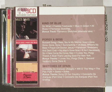 Davis,Miles: Kind Of Blue/Porgy&Bess/Sketches oS, Columbia(), Box Set, 2002 - 3CD - 91019 - 12,50 Euro