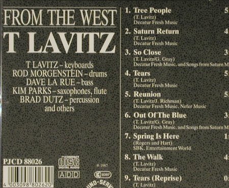 Lavitz,T: From The West, Passport Jazz(PJCD 88026), D, 1987 - CD - 92939 - 9,00 Euro