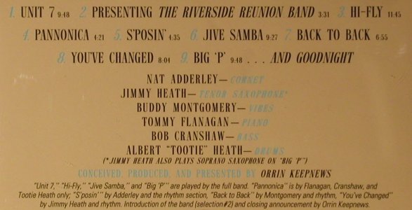 Riverside Reunion Band: Hi-Fly, Milestone(MCDCE-1), US, 1994 - CD - 95044 - 10,00 Euro
