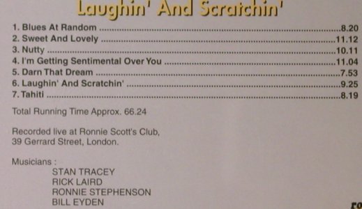 Tracey,Stan: Laughin'And Scratchin', Ronnie Scott's Jazzhouse(JHAS 608), EU, 1997 - CD - 95958 - 7,50 Euro