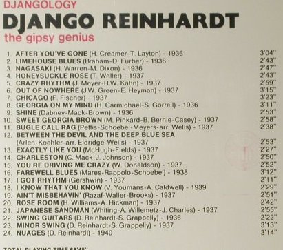 Reinhardt,Django: Djangology - The Gypsy Genius, Giants o.J(), I, 1990 - CD - 98050 - 5,00 Euro