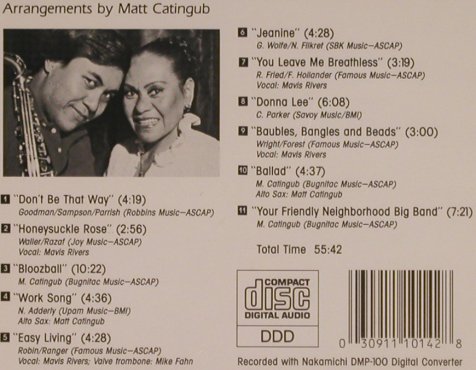 Neighborhood Big Band: Your Friendly,MattCatingub/M.Rivers, Reference Rec.(RR-14cd), US, 1989 - CD - 99782 - 10,00 Euro