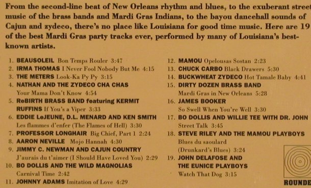V.A.Louisiana Music-The Best of: Best Mardi Gras Party Music, Rounder(), CDN, 1993 - CD - 83684 - 5,00 Euro