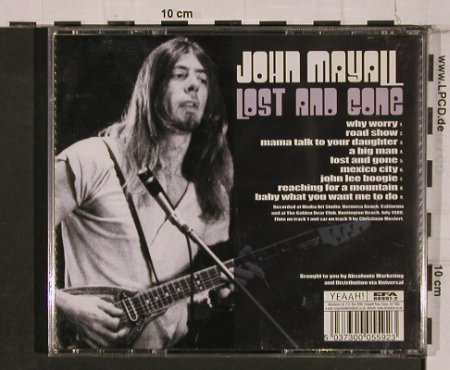 Mayall,John: Lost and Gone, 9 Tr., Yeaah!(47), UK,  - CD - 84342 - 6,00 Euro