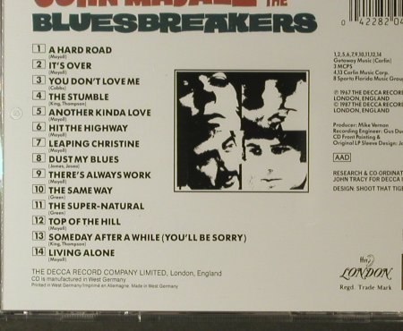 Mayall,John & Bluesbreakers: A Hard Road(67), London(820 474-2), D, 1987 - CD - 96172 - 7,50 Euro
